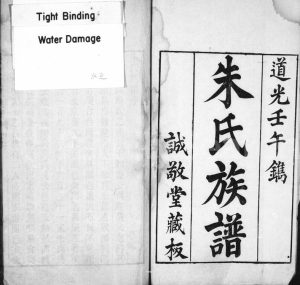 1822年二修菱塘朱氏族谱 浙江吴兴诚敬堂朱姓电子版家谱下载
