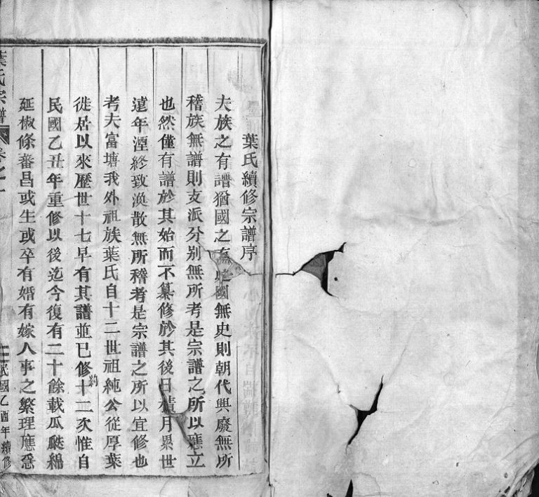 1945年重修叶氏宗谱[5卷]浙江缙云叶姓电子版族谱下载