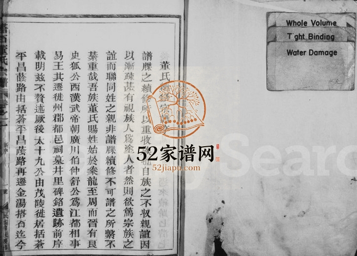 1931年续修塔石董氏宗谱[6卷]浙江金华董姓电子版族谱下载