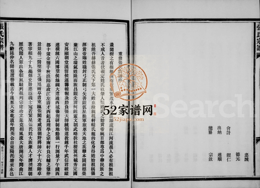 2002年修莲川张氏宗谱 浙江永嘉张姓电子版族谱下载