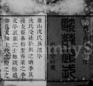 1897年修萧山苎萝后沈沈氏宗谱[6卷]浙江树本堂沈姓电子版族谱下载
