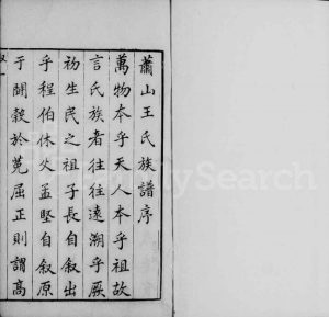 1755年修萧山王氏族谱[14卷]浙江王姓电子版家谱下载
