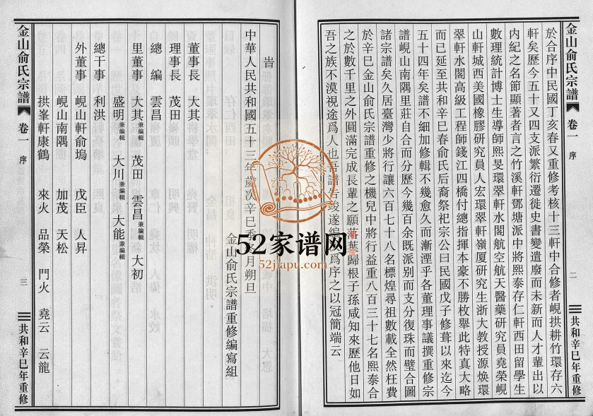 2001年重修金山俞氏宗谱[13卷]浙江东阳俞姓pdf电子版族谱下载