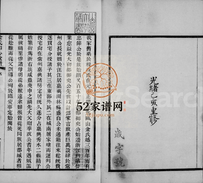 1899年修金氏如心堂谱 浙江嘉兴惇叙堂金姓电子版族谱下载