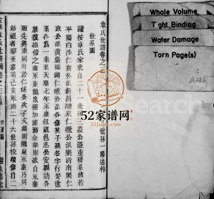 1927年续修金华章氏宗谱[卷数不明]浙江 兰溪崇德堂章姓电子版族谱下载