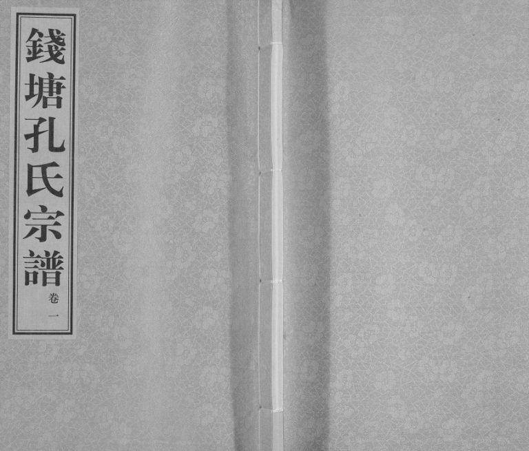 2009年修钱塘孔氏宗谱[18卷]浙江杭州诗礼堂孔姓pdf电子版族谱下载