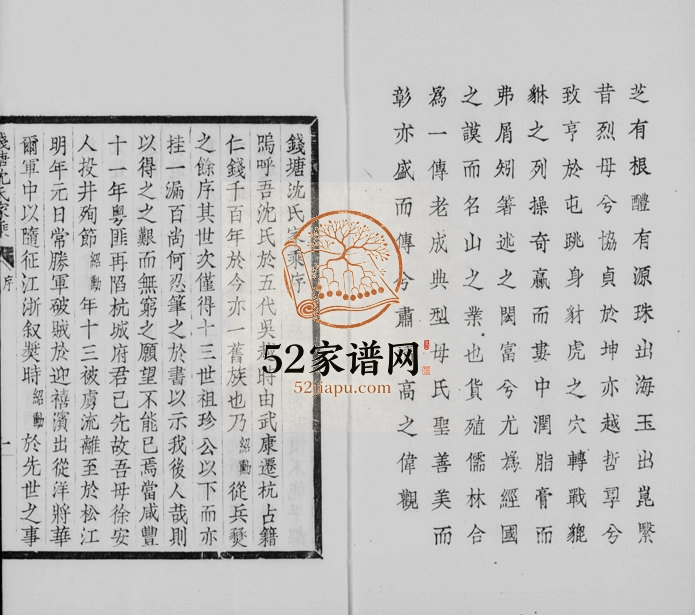 1919年修钱塘沈氏家乘[10卷]浙江杭州沈姓电子版族谱下载