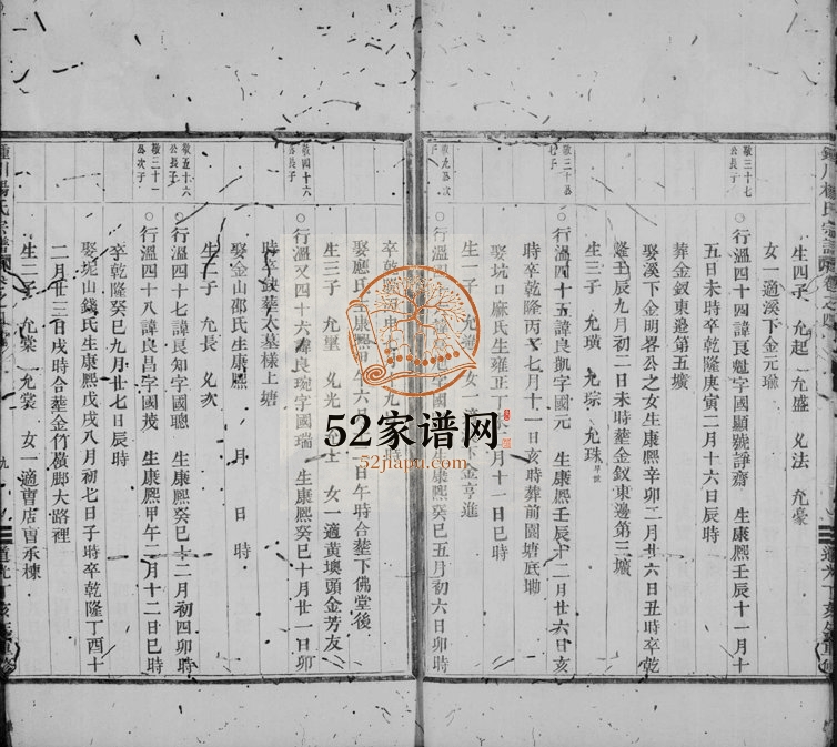 1827年修钟川杨氏宗谱[残卷]浙江永嘉杨姓电子版族谱下载