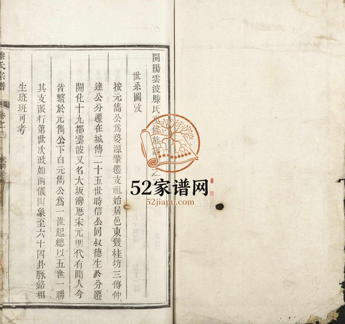 1892年开阳云波滕氏重修族谱 浙江开化滕姓电子版家谱下载