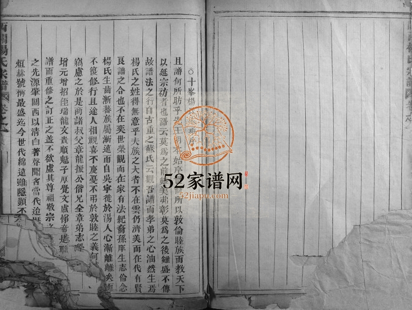 1926年修关西杨氏宗谱 浙江兰溪清白堂杨姓电子版族谱下载